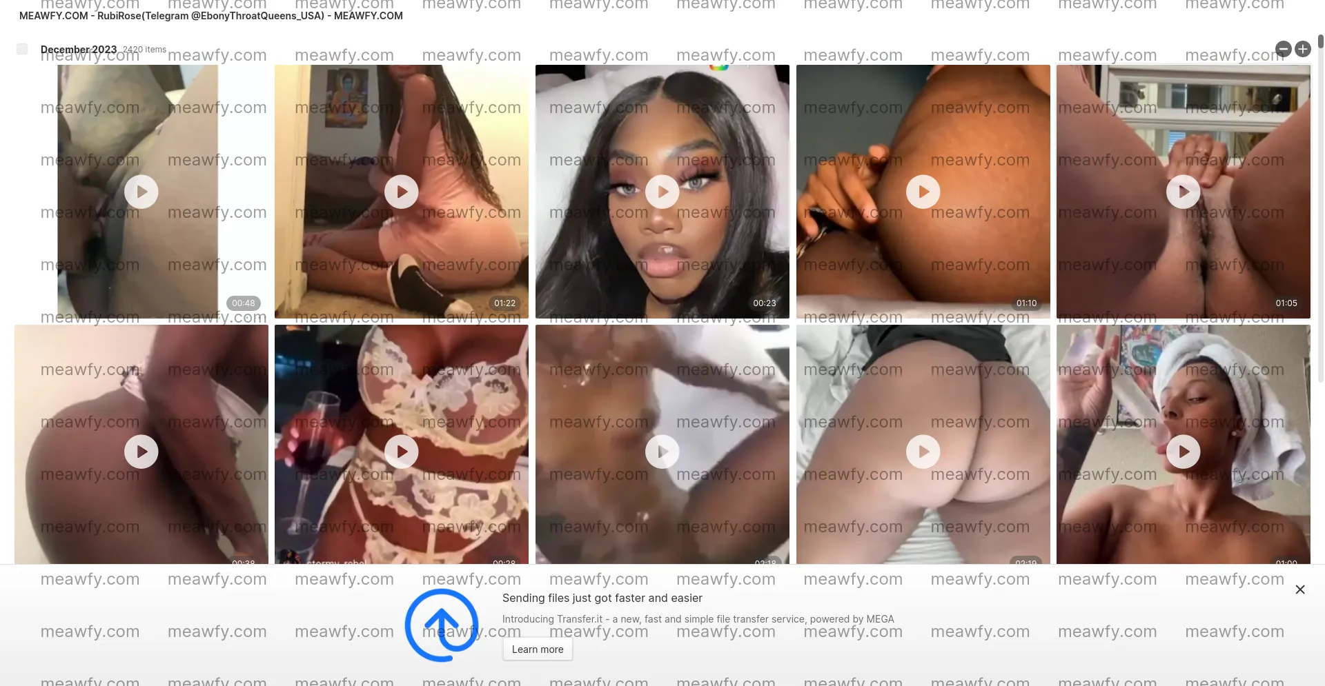 Rubirose(Telegram @Ebonythroatqueens_Usa) - 48.52 GB Mega Folder | Meawfy
