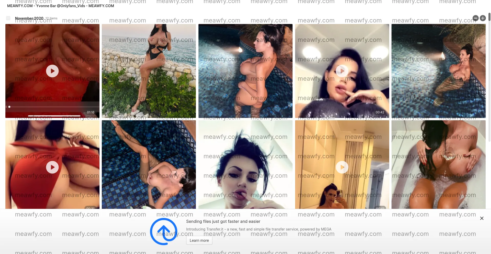 Yvonne Bar @Onlyfans_Vids - 1.644 GB Mega Folder Meawfy