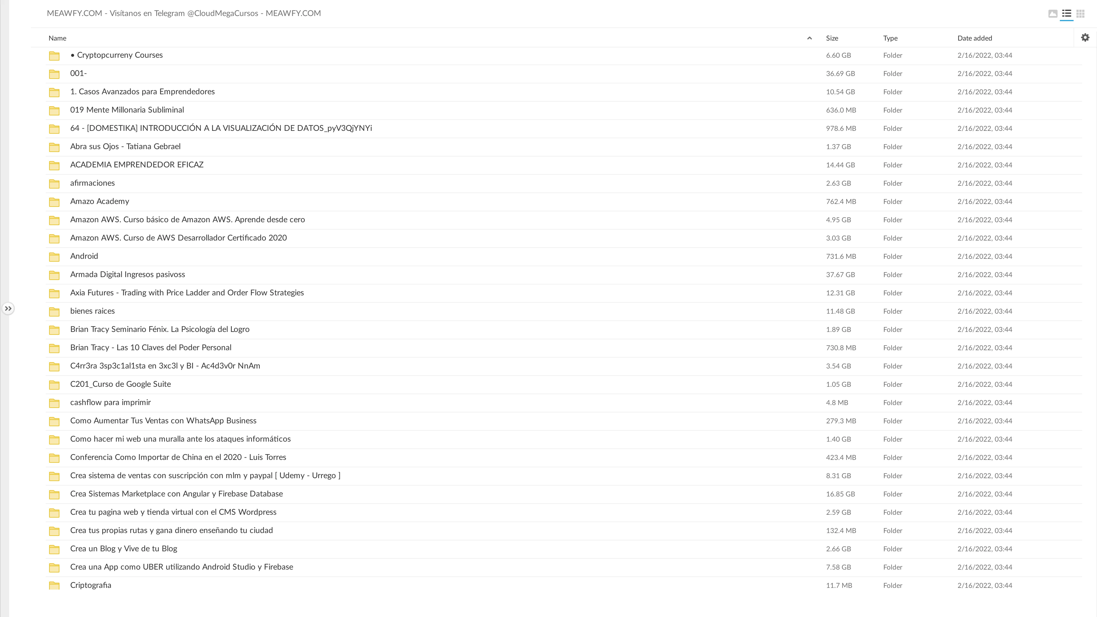 Downloading Visítanos En Telegram @Cloudmegacursos 1.286 TB Mega Link
